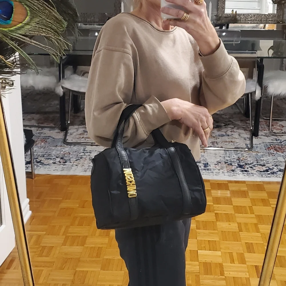 Vintage Moschino Redwall Made in Italy Boston Satchel Bag - Picture 3 of 16